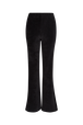 Pantalon coupe flare en velours Noir vue de face