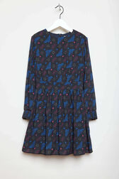 Robe manches longues fille Wonder Woman Noir vue de face