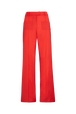 Women Tailored Straight-Leg Trousers Coral front view