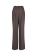 Pantalon à pinces à carreaux prince de galles Carreaux navy/brown vue de face