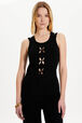 Débardeur maille femme Noir vue de détail 1