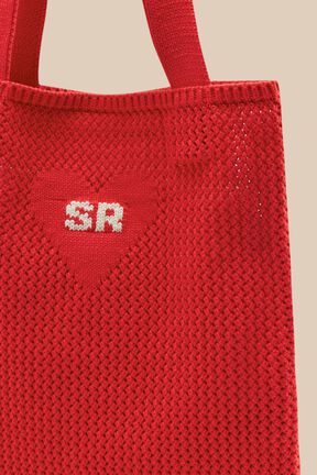 Sac en crochet motif cœur femme Rouge vue de détail 1