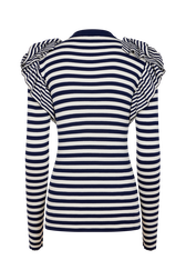 Long-sleeve striped sweater with ruffles| Sonia Rykiel Long-sleeve striped sweater with ruffles| Sonia Rykiel