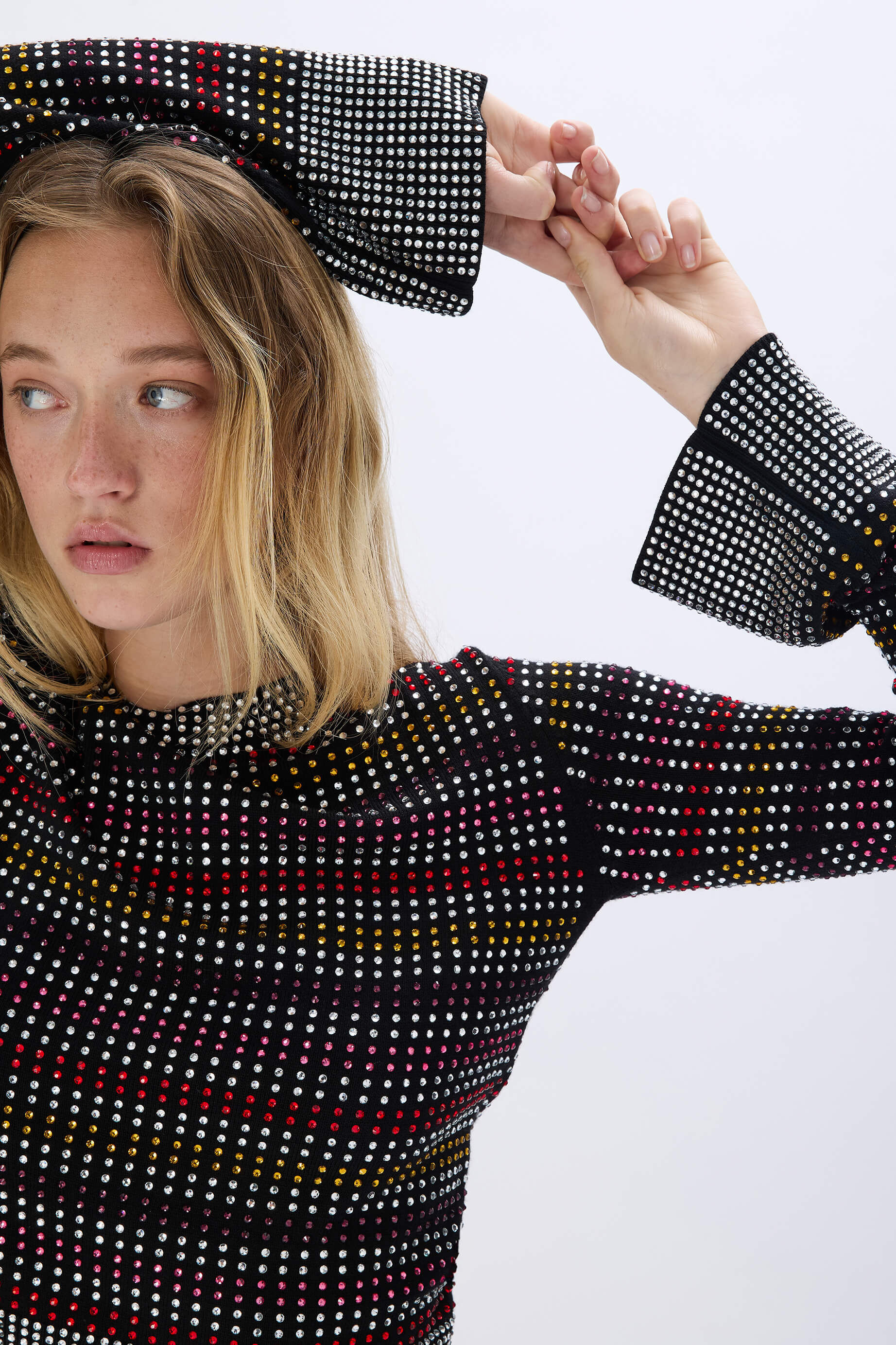 Rhinestone striped sweater| Sonia Rykiel