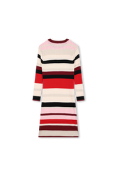 Knitting dress Multico striped back view