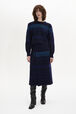 Long-Sleeved Crew-Neck Jumper Blue front worn view