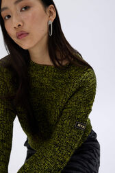 Moulded wool sweater Acid details view 1