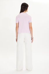Top manches courtes en jersey Doll pink vue portée de dos