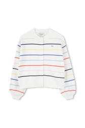 Cardigan écru rayé Off white vue de face