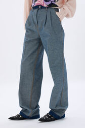 Pleated Jeans Raw details view 1
