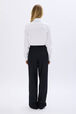 Poplin shirt White back worn view