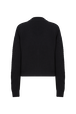 Cardigan torsadé en laine Noir vue de dos