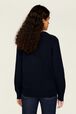Pull symbole coccinelle femme Bleu nuit vue portée de dos