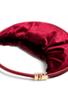 Domino medium velvet bag Claret details view 2