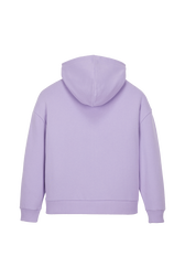Sweat à capuche multicolore signature femme Lilas vue de dos