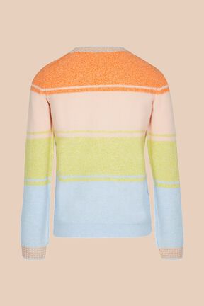 Pull rayé multicolore femme Multico vue de dos