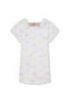Robe en percale brodée Multico blanc vue de face