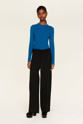 Pantalon bicolore femme Noir vue de détail 3