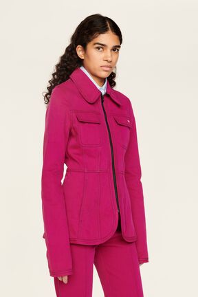 Veste en jean fushia femme Fuchsia vue de détail 3