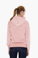 Pull à capuche velours femme Rose vue portée de dos