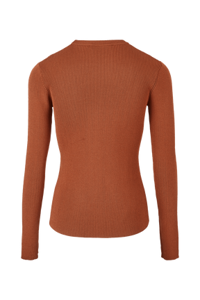 Top goutte uni femme Camel vue de dos