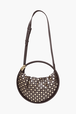 Sac Domino medium en cuir et studs Chocolat vue de détail 1