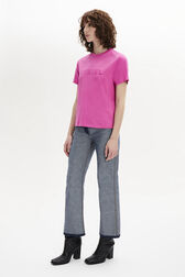 Short-Sleeved Crew Neck T-Shirt Pink details view 1
