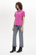 Short-Sleeved Crew Neck T-Shirt Pink details view 1