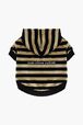 Velvet Dog Hoodie Striped black/khaki front view