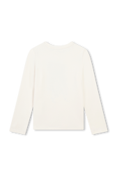 Tee-shirt manches longues Beige vue de dos