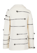 Veste laine intarsia charms femme Ecru vue de dos