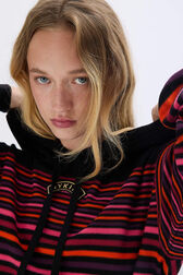 Striped woolen hoodie Striped multico details view 2