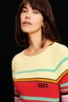 Women Colorblock Short Sleeve Long Dress Red details view 2