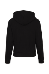 Long-Sleeved Hoodie Black back view