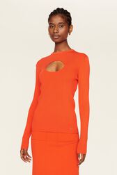 Top goutte uni femme Orange vue de détail 2