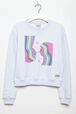 Girl Printed Cotton Sweater - Bonton x Sonia Rykiel Grey details view 6