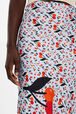 Jupe midi twill motif cerise femme Baby blue vue de détail 2