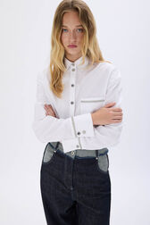 Poplin shirt White details view 1