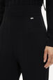 High-Waisted Flared Trousers Black details view 2