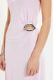 Draped asymmetrical jersey dress Doll pink details view 1