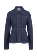 Women Denim Jacket Raw front view
