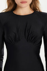 Robe longue en jersey Noir vue de détail 1