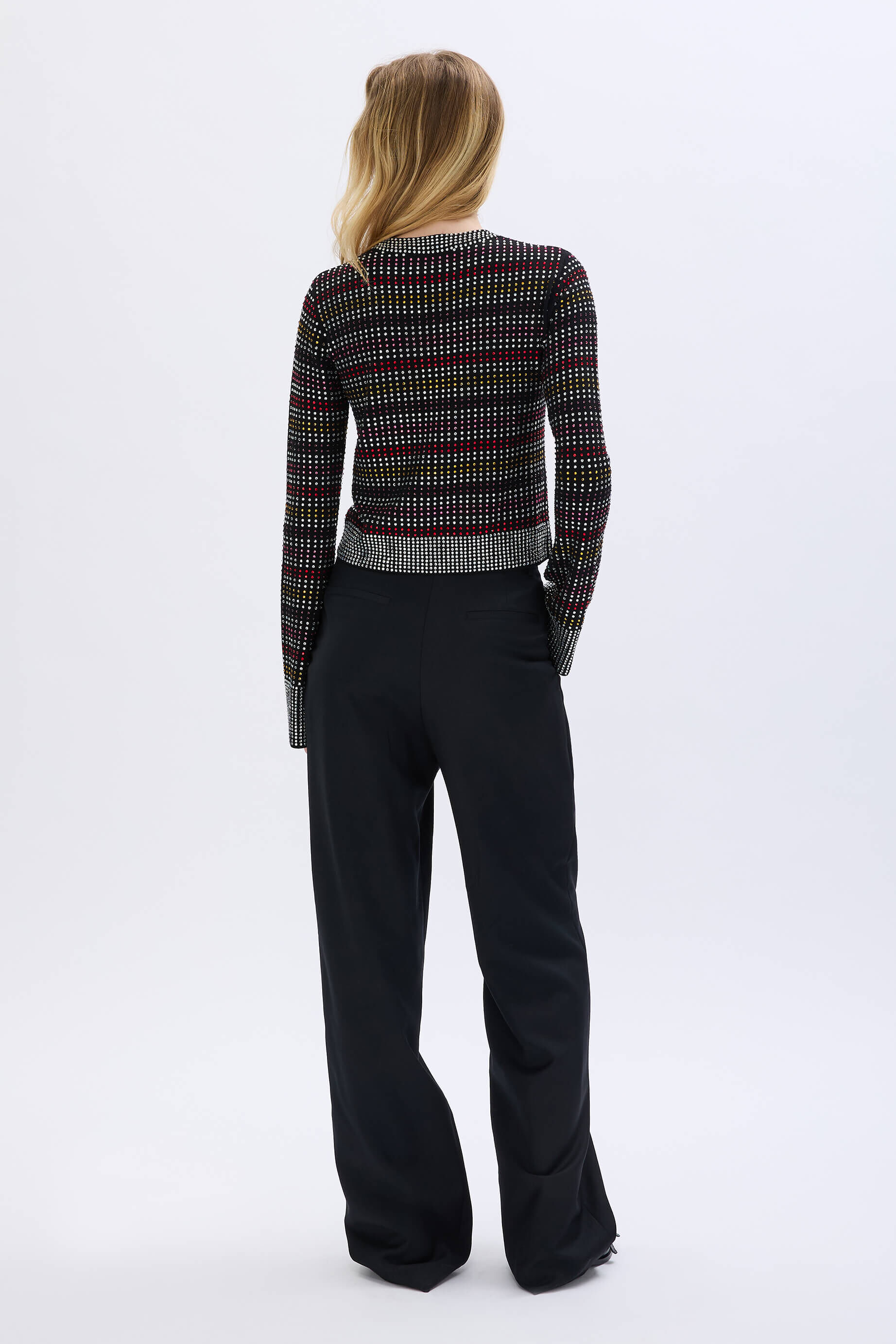 Rhinestone striped sweater| Sonia Rykiel