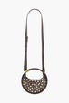 Sac Domino mini en cuir et studs Chocolat vue de détail 1