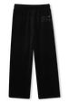 Black velvet pants Black back view