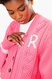 Cardigan cœurs Rose vue de détail 2