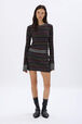 Rhinestone striped skirt Multico front worn view