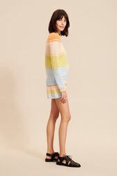 Pull rayé multicolore femme Multico vue de détail 1