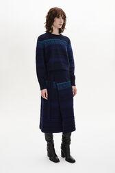 Midi Wrap Skirt Blue details view 1