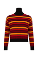 Wool and Cashmere Striped Jumper Striped red/orange front view